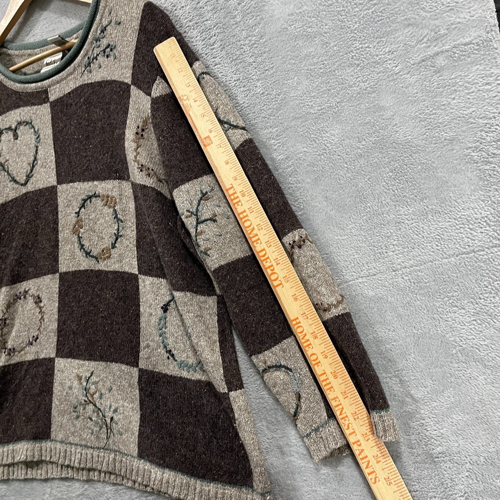Vintage Christopher & Banks Sweater Women 2X Hand‎ Embroidered Sweater 90s Boho - Picture 5 of 7